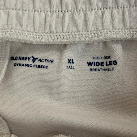 Old Navy Active Lounge Pants Beige XL Tall High Rise Wide Leg - Picture 3 of 9